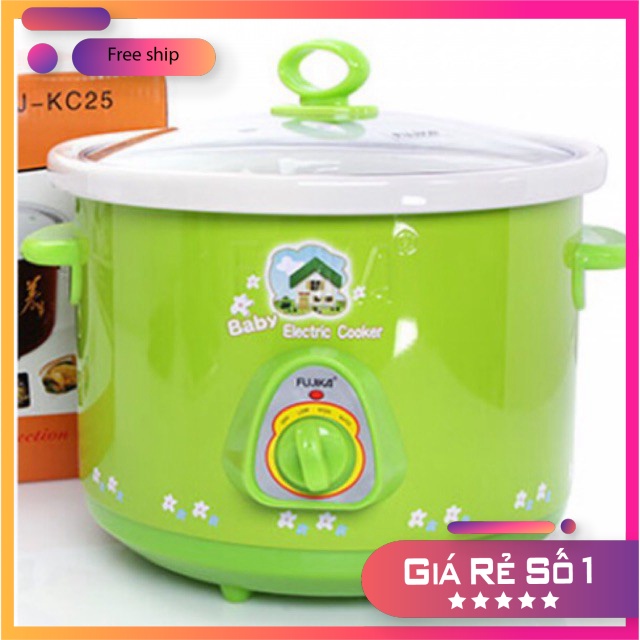 Nồi Nấu Cháo Chậm Đa Năng, Nồi Kho Cá Bằng Điện Lõi Sứ 3 Chế Độ 1,5L