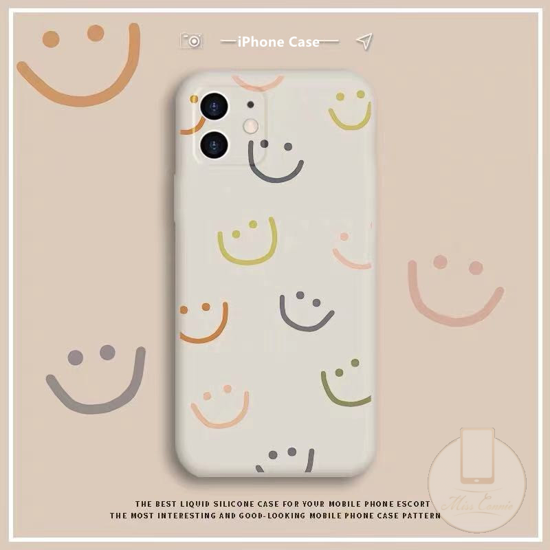 Ốp điện thoại TPU mềm họa tiết mặt cười nhiều màu sắc cho Iphone 11 12 13 Pro Max 6 6s 7 8 Plus Xr X Xs Max Se 2020