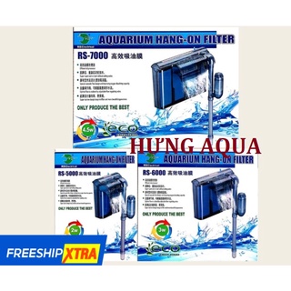 Lọc thác bể cá siêu mỏng RS-5000/ 6000/7000 tích hợp lọc váng và vách lọc than hoạt tính, tiết kiệm điện (hàng cty)