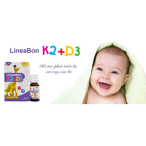 [Kèm Quà Tặng] LineaBon K2+D3 - Bổ sung vitamin K2, D3. Tăng cường hấp thu canxi tối đa (Lọ 10ml)