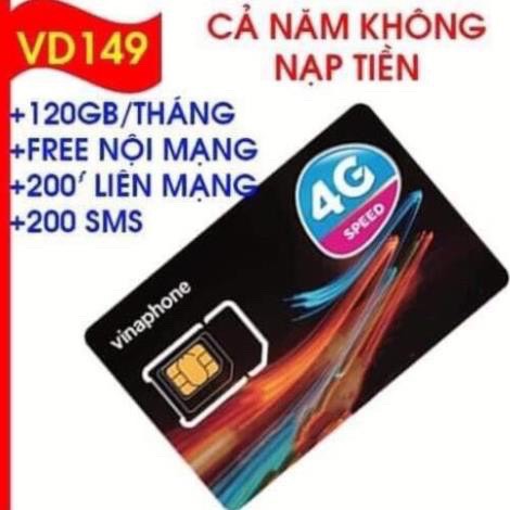 Sim 4G, Sim Vinaphone miễn phí ngoại mạng, Free data 12 tháng