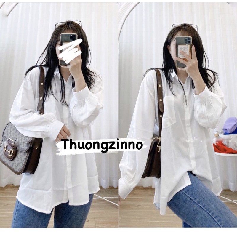 [ Mã WASTRUN4 giảm 10% tối đa 30K đơn 99K] Sơ mi trắng dài tay túi ngực chất lụa hàn mềm mát áo sơ mi nữ | BigBuy360 - bigbuy360.vn