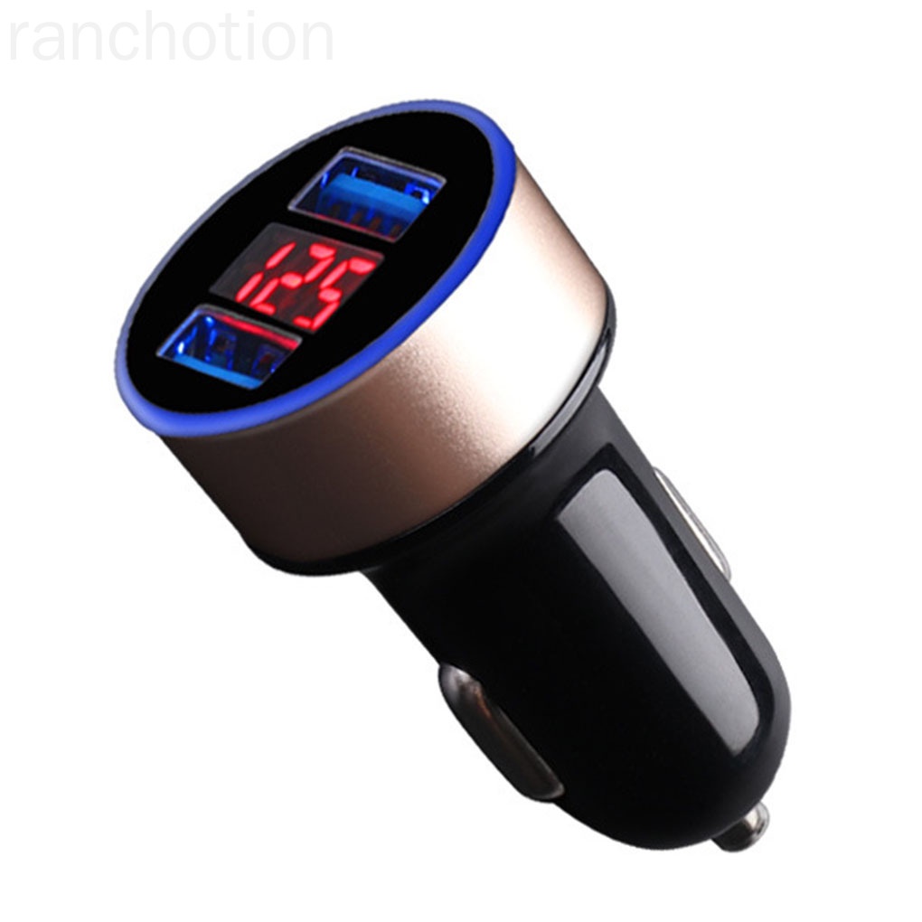 Tẩu sạc điện thoại hai cổng USB 5V 3.1A có màn hình hiển thị LED cho ô tô tiện lợi chất lượng cao