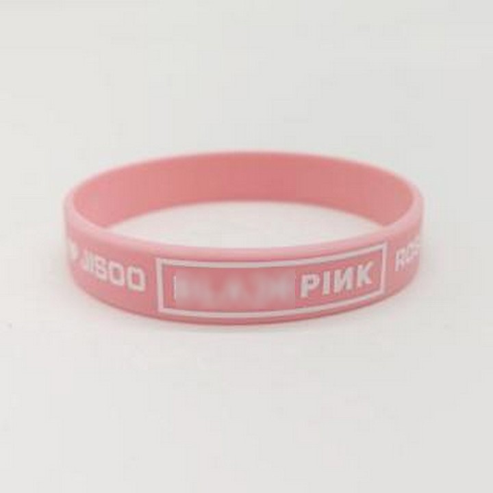 Vòng tay Blackpink Lisa Jisoo Jennie Rose cao su trắng hồng lắc tay