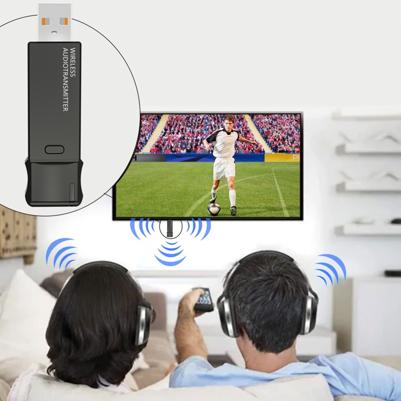 Bộ Truyền Tín Hiệu Bluetooth 5.3 APTX Hỗ Trợ Gọi Điện Cho TV / Máy Tính