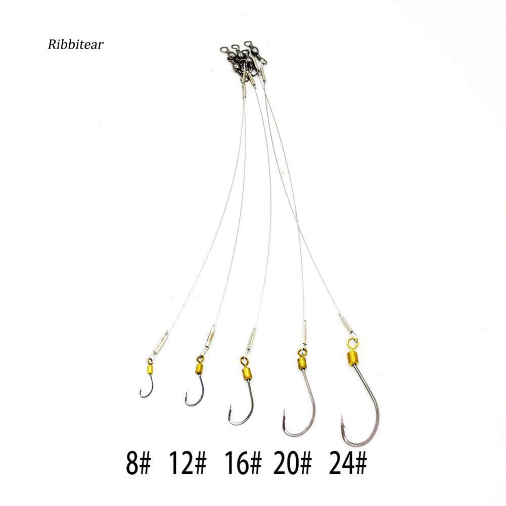 Bộ 5 Dây Móc Câu Cá Bằng Thép Không Gỉ Chất Lượng Cao