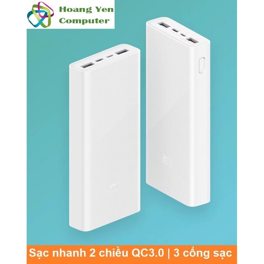 Pin Dự Phòng Xiaomi 20000Mah GEN 3 18W 2 Cổng Sạc Vào Chính Hãng - BH 6 Tháng  - chuyensiphukien1