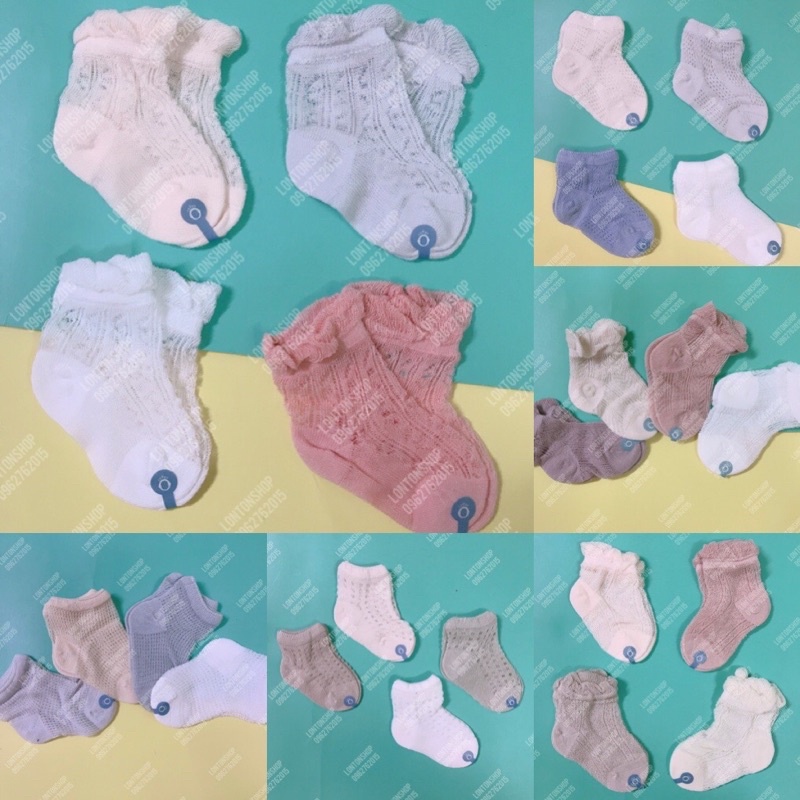 Set 4 đôi tất lưới cho bé sơ sinh nemo baby phong cách Hàn Quốc