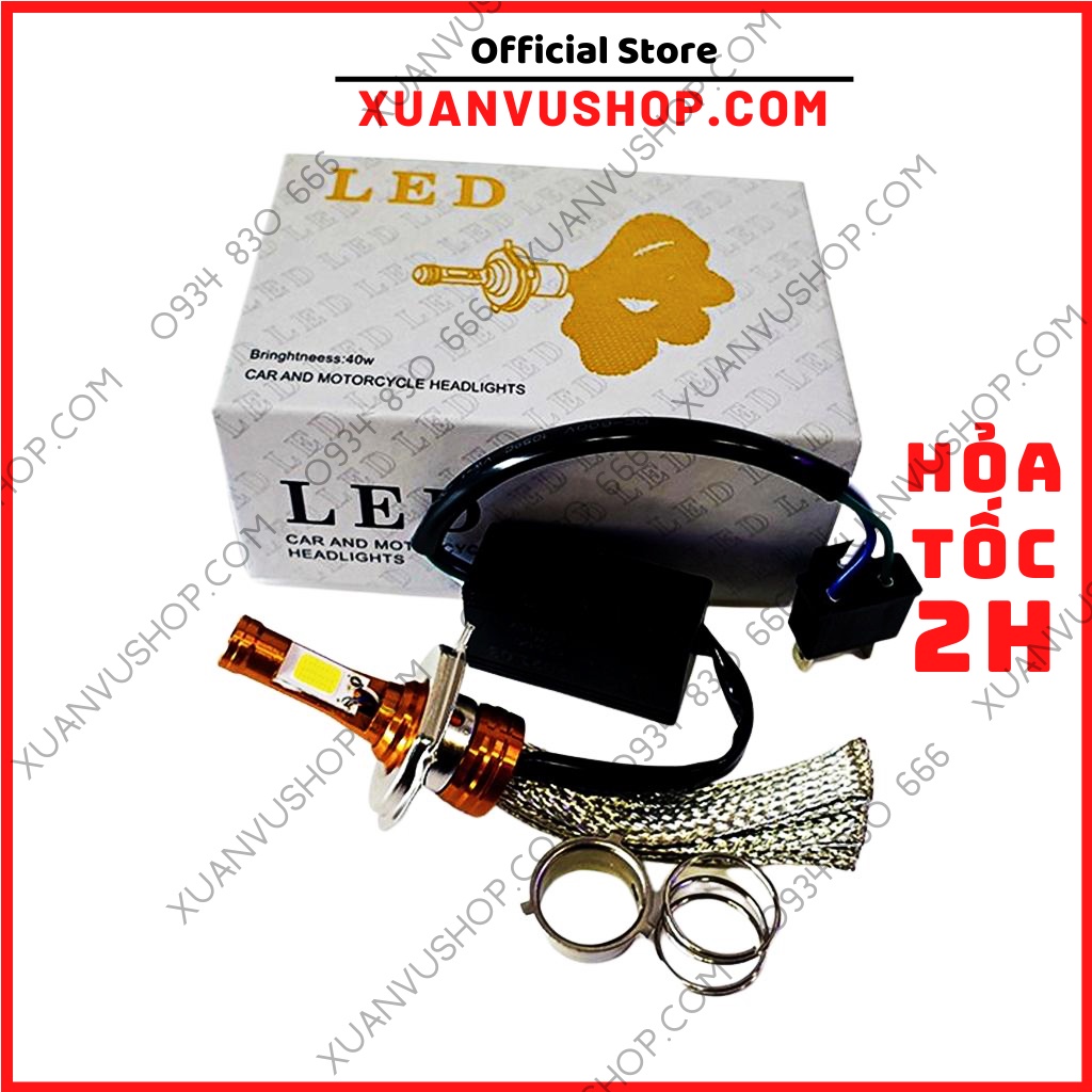 Đèn led xe máy Đèn pha trợ sáng ô tô xe hơi CYT LEDVNRACING 2022 độ sáng gom BH 3 tháng LED chính hãng XUANVUSHOP