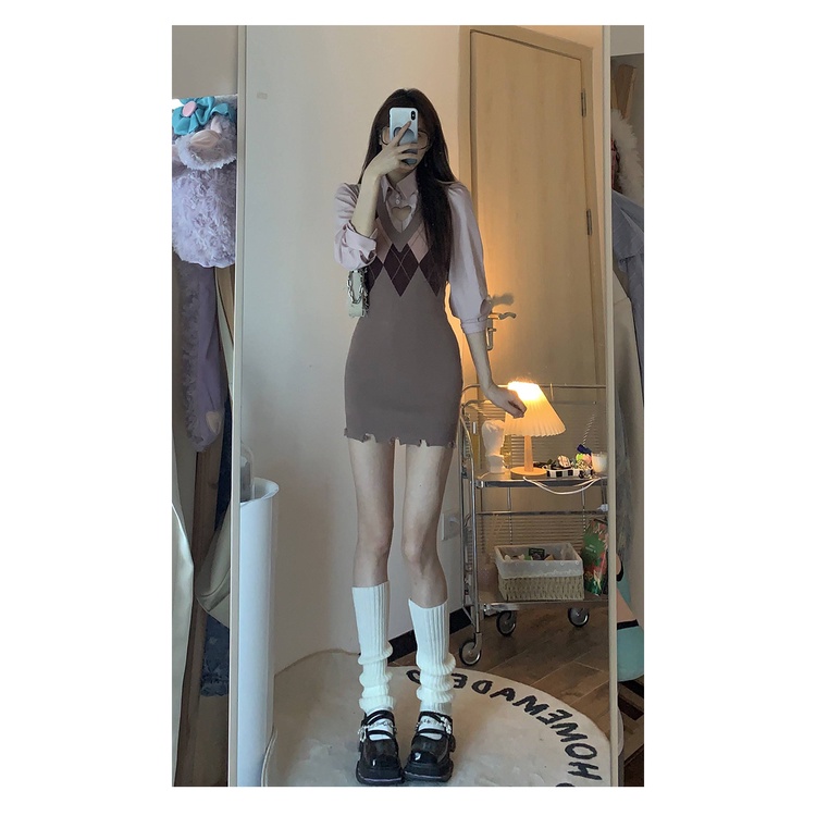 QKOOLE  Áo tank top Dệt Kim Ôm Dáng Họa Tiết Kẻ Sọc Thời Trang Hàn Quốc Quyến Rũ Cho Nữ