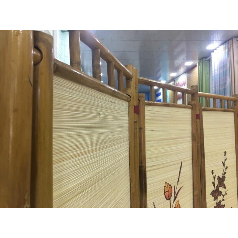 Vách ngăn phòng chất liệu tre trúc, bình phong tre phỏng thuỷ cực chất