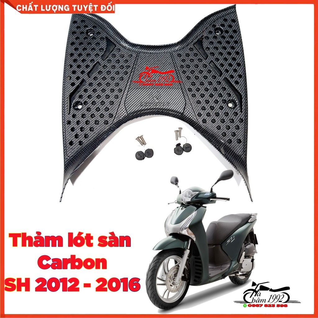 Thảm Lót Chân ( Thảm Để Chân) Dành Cho Xe SH 2012-2016 Sơn Vân Carbon Chính Hãng Công ty Artistar