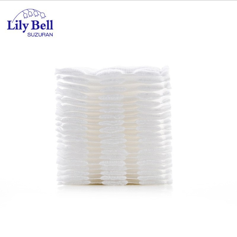 Bông tẩy trang Lily Bell Extra Thin Facial Puff 240 miếng túi màu xanh lá