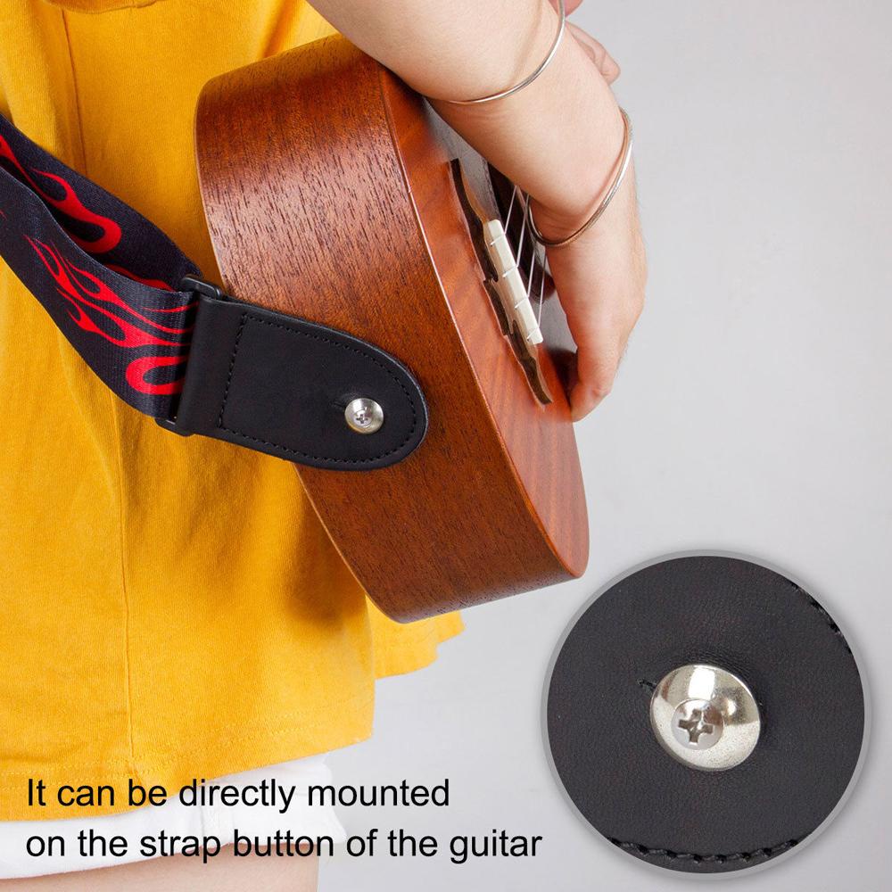 Giá Đỡ Đàn Guitar Điện / Cổ Điển Bền Bỉ In Họa Tiết Ngọn Lửa Đỏ