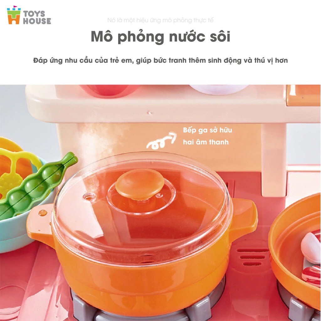 Đồ chơi nấu ăn cho bé- nhà bếp nấu nướng có vòi nước và bảng vẽ Toyshouse  889