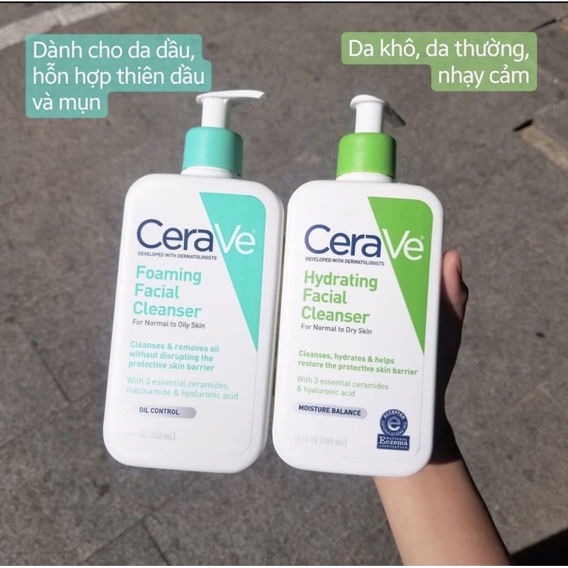 sữa rửa mặt cerave 237ml ,473ml