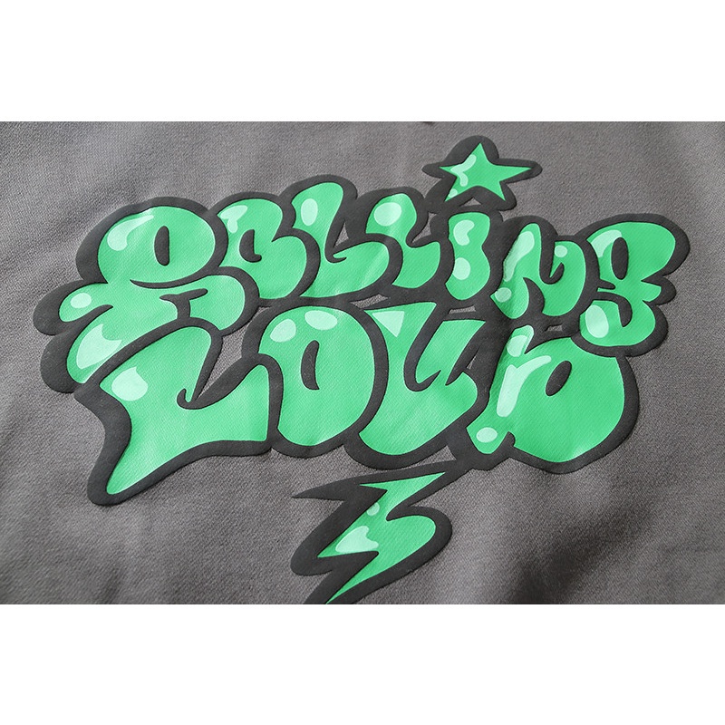 Áo Thun Nỉ Tay Dài Cổ Tròn In Chữ Travis Scott Màu Xanh Lá Dành Cho Nam Và Nữ