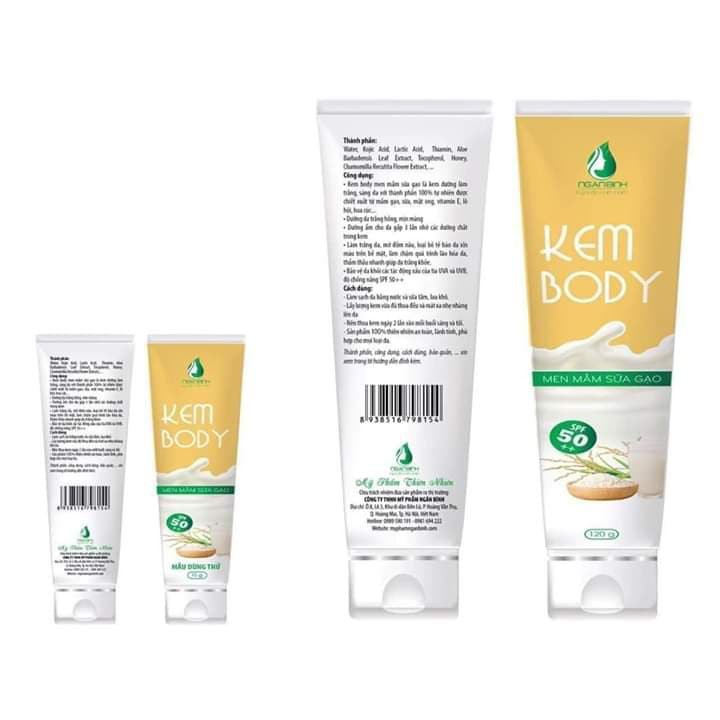 Kem Body Men Mầm Sữa Gạo