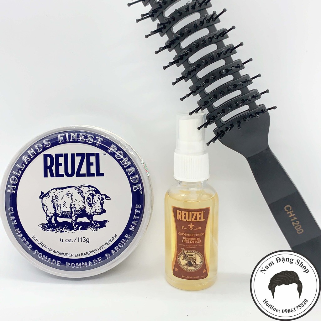 Sáp Vuốt Tóc Reuzel Clay Matte Pomade