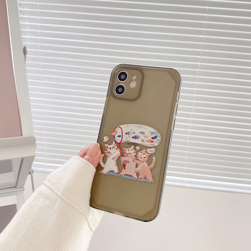 Three Cats TPU Phone Case For Iphone 12 11 Pro Max Xs Max Xr X 7 8 Plus 12Mini Cover | BigBuy360 - bigbuy360.vn
