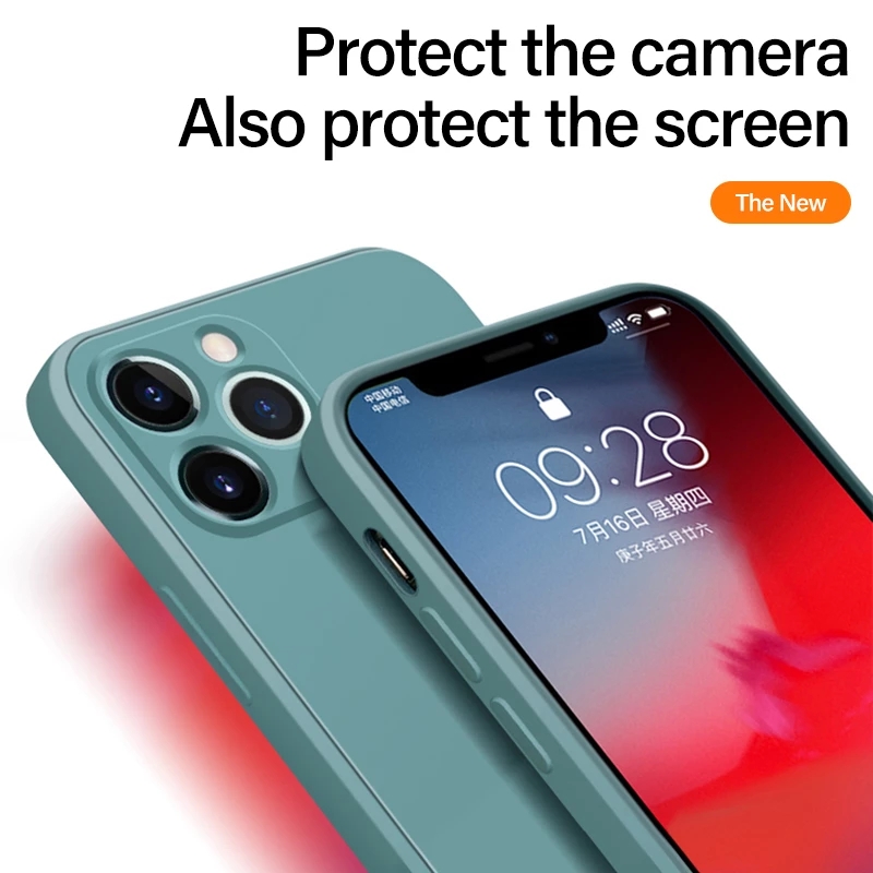 Ốp Lưng Silicone Mềm Màu Trơn Có Vòng Nhẫn Từ Tính Cho Iphone 12 11 Pro Max Mini X Xs Max Xr 7 8 Plus