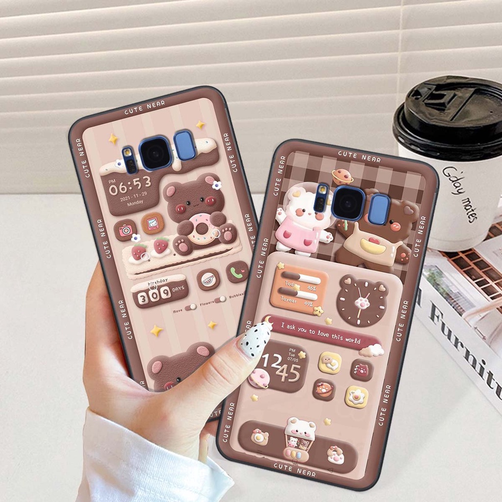 Ốp lưng Samsung S8 / S8 Plus / S8+ in hình gấu cute,bò sữa 3D cute dễ thương bảo vệ điện thoại