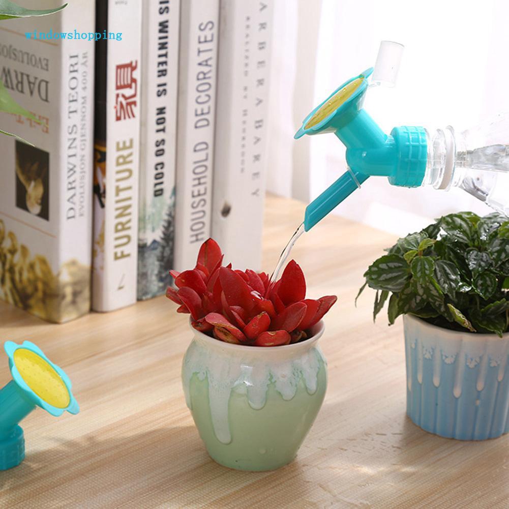 Đầu vòi tưới cây (ô doa) gắn chai nước 2 đầu tiện lợi có nắp đậy