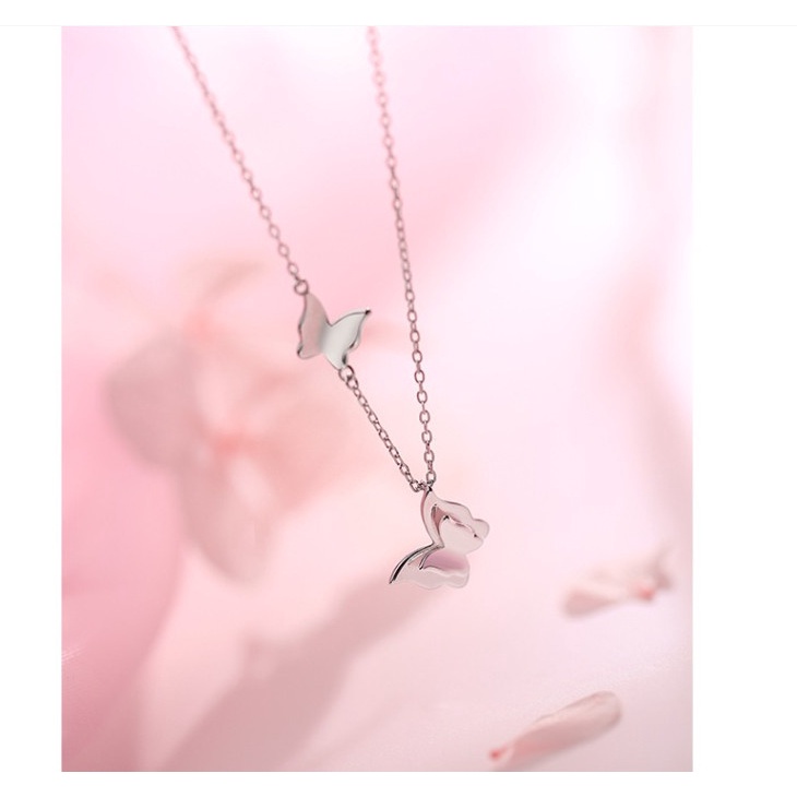 Dây chuyền Vòng cổ nữ hình cặp bướm nhỏ siêu xinh BAG U DCCAPBUOM26