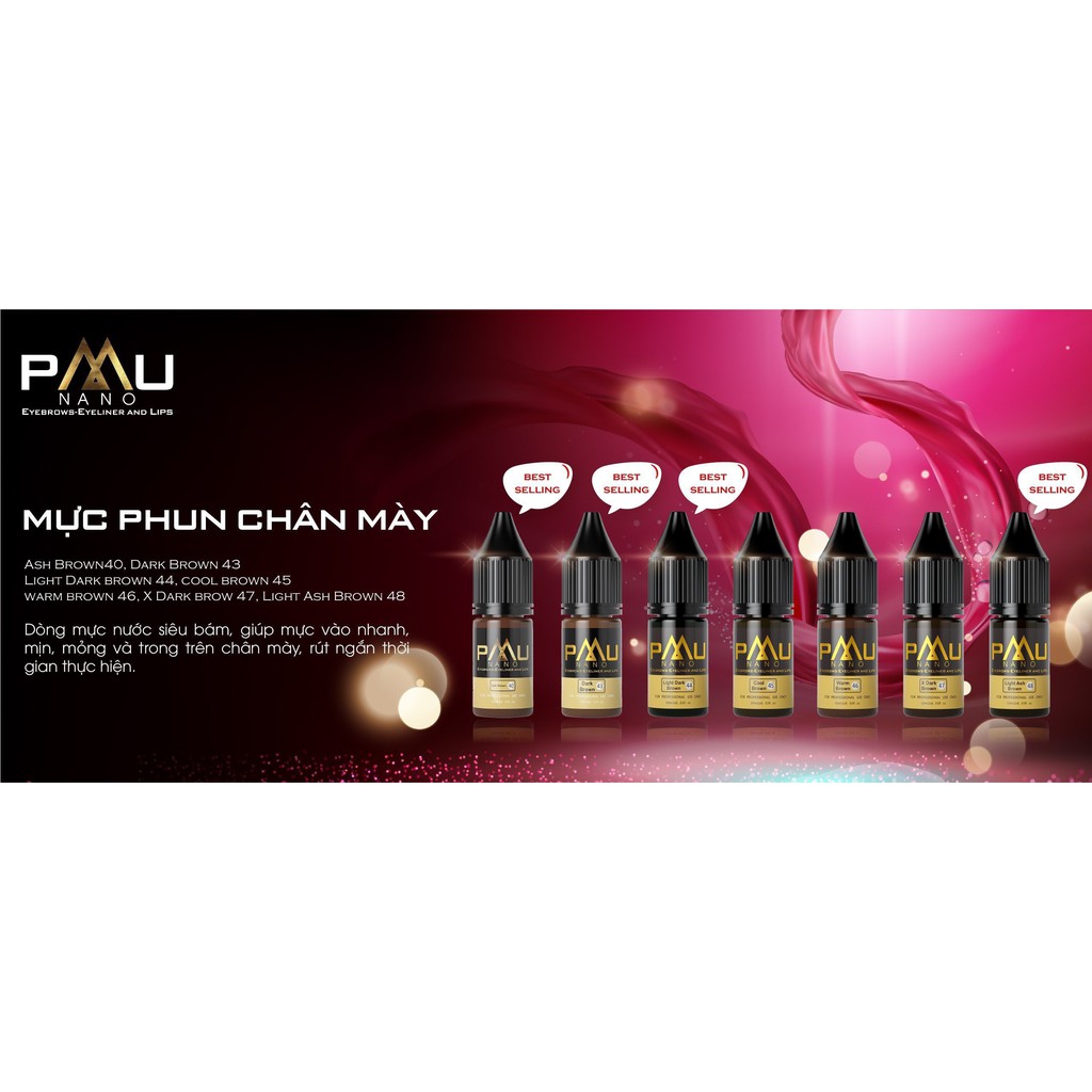 [CHÍNH HÃNG] Mực PMU , Size mini 3,3ml , Fullsize 10ml