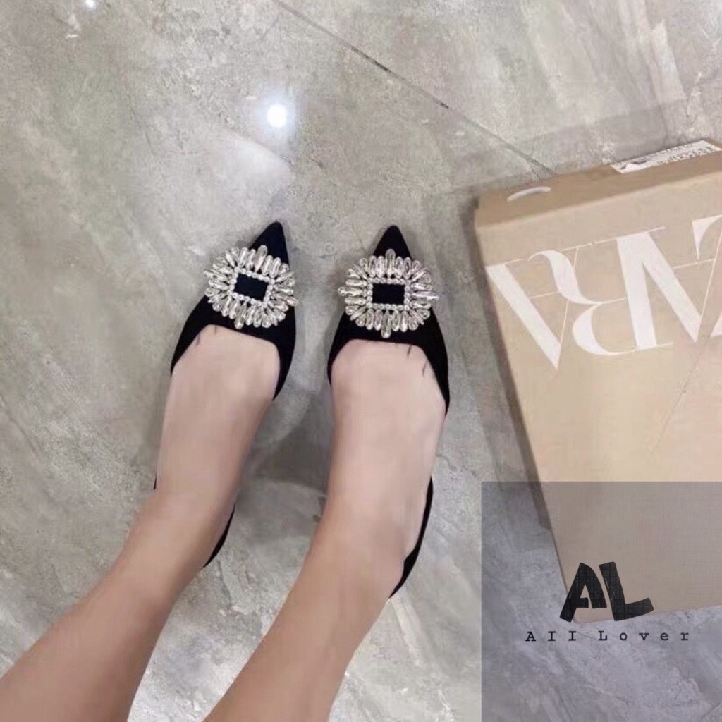 GIÀY THỜI TRANG ALI LOVER - SỤC NỮ PHONG CÁCH HIỆN ĐẠI BÍT MŨI NHỌN ĐẾ THẤP HẬU THUN - AG220806