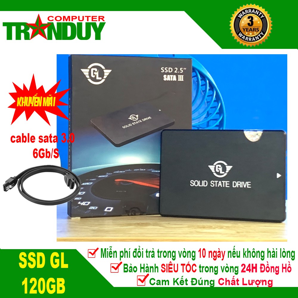 [Mã ELMS05 giảm 5% đơn 300k]Ổ cứng SSD GL 120GB Sata III 7mm 2.5" BH 36 Tháng[Tặng Kèm dây Sata] | BigBuy360 - bigbuy360.vn