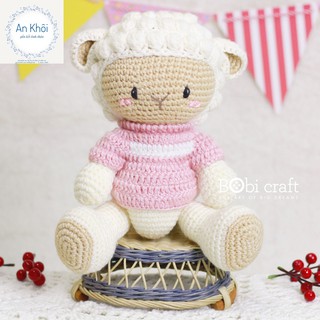 Gấu bông, thú nhồi bông, đồ chơi len, handmade cao cấp: Cừu Barbra tinh nghịch