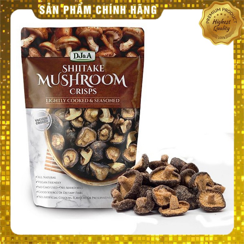 Nấm hương sấy giòn DJ&A tốt cho sức khoẻ - thích hợp giảm cân, KETO - DJ&A skitake mushroom crisps