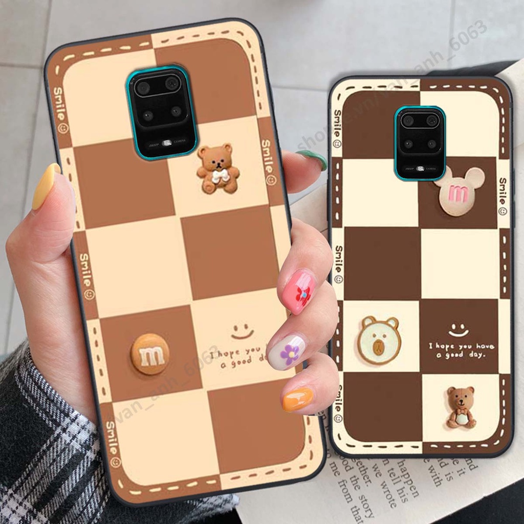 Ốp lưng Xiaomi Redmi Note 9 / Note9s / Note 9 Pro hình gấu, kẹo dễ thương cute