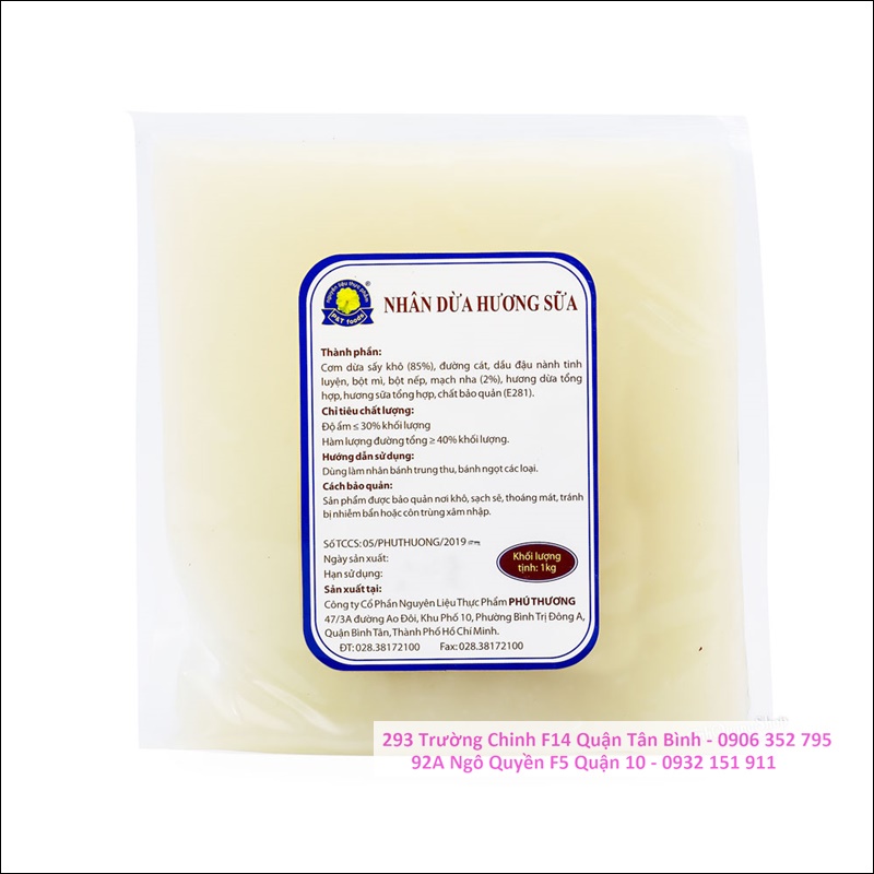 Nhân Sên Sẵn Bánh Trung Thu Sữa Dừa Phú Thương 1Kg