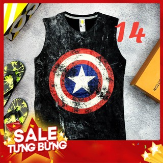 FREESHIP - Áo tanktop sát nách nam nữ thái lan in hình CAPTAIN chất cotton mát mùa hè (sỉ inbox)