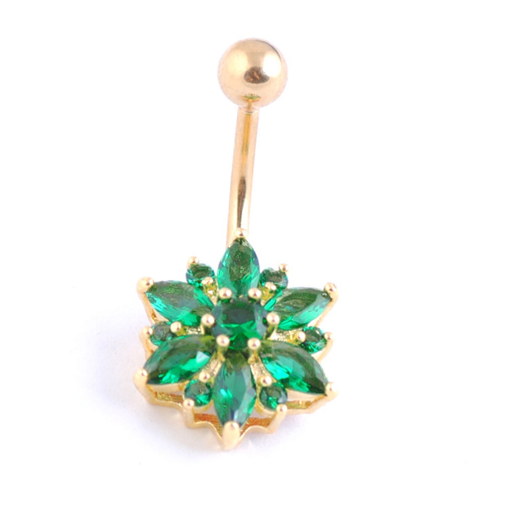 Khuyên Rốn Hình Hoa Đính Đá Cá Tính
