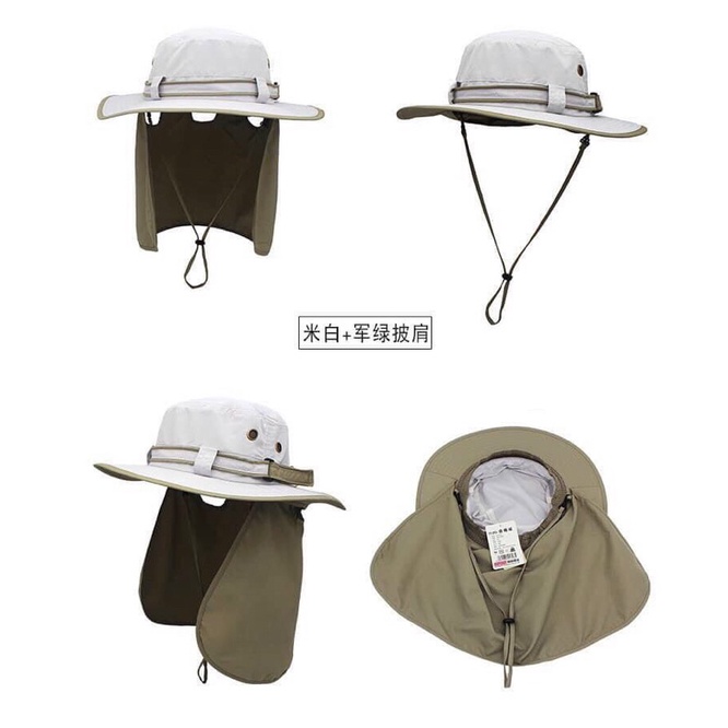 Nón Mũ Chống Nắng Tai Bèo Chơi Golf Kèm Khăn Chùm Gáy