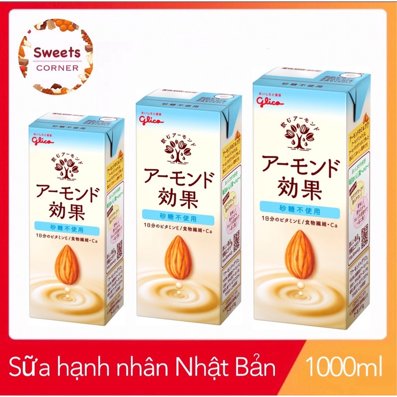 Sữa hạnh nhân Glico Nhật Bản 1000ml (3 loại)