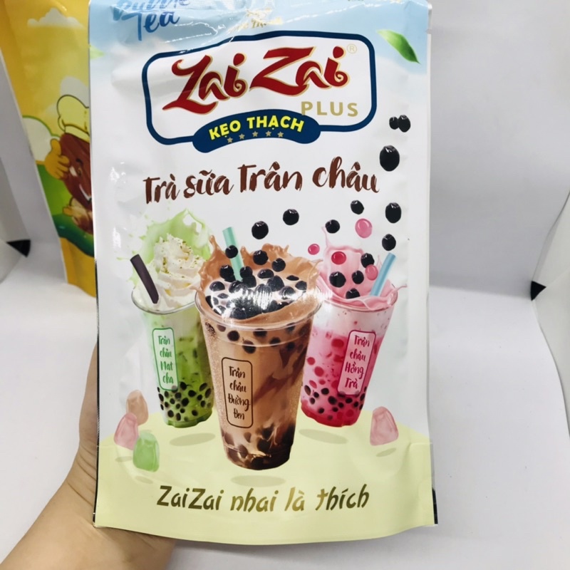 Kẹo thạch zai zai thanh dài gói 320g trà sữa trân châu caramen - ảnh sản phẩm 2