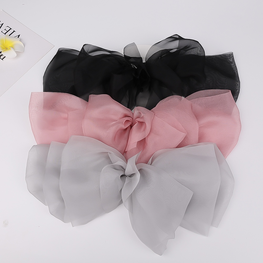 Kẹp Tóc Hình Nơ Ruy Băng Thắt Nút Cỡ Lớn Phong Cách Hàn Quốc Thời Trang Cho Nữ