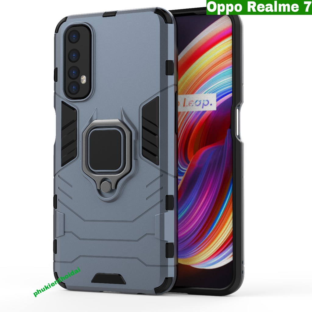 Ốp lưng Oppo Realme 7 / Realme 8 4G / 8 Pro / Realme 9 4G chống sốc Iron Man Iring cao cấp siêu bền giá đỡ xem phim