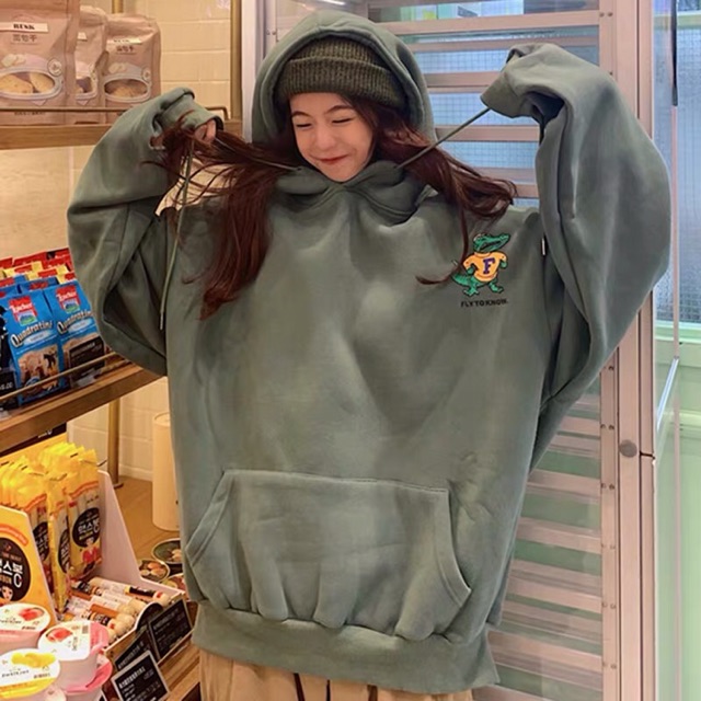 (ORDER-sẵn xanh M)Áo Hoodie in hình khủng long nỉ siêu yêu | BigBuy360 - bigbuy360.vn