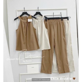 Set đũi cổ yếm be nâu siêu hot