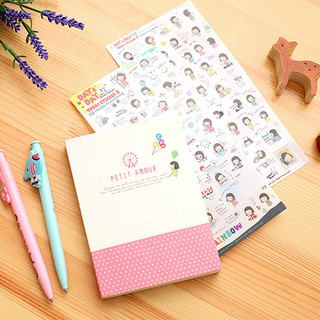 Combo 6 tờ Sticker dán cô bé Nhật Bản.