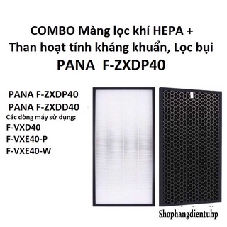 Combo màng lọc khí Hepa than hoạt tính Pana40 tên lửa ( 400 * 220 * 50 mm & 400 *220* 10 mm)