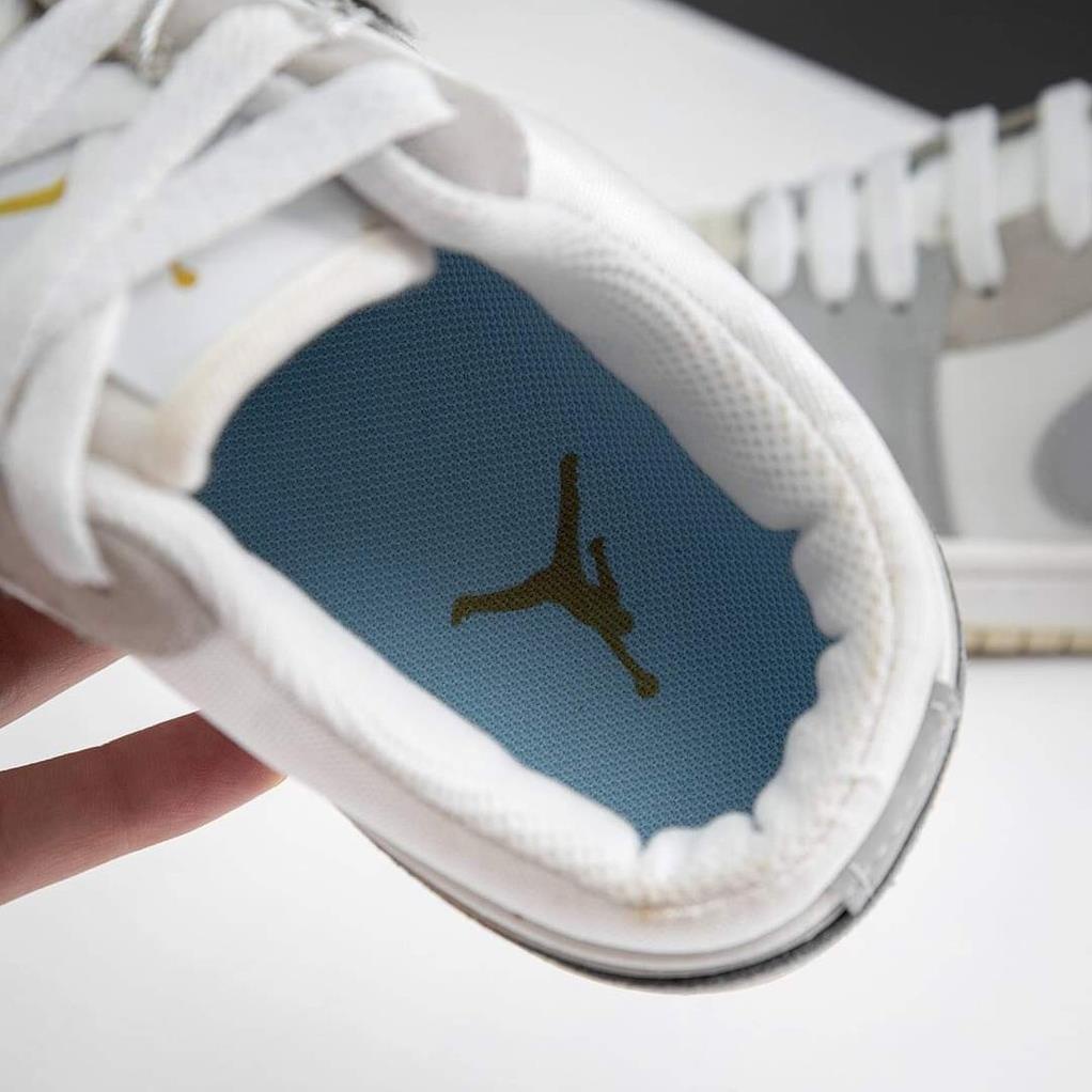 Combo Giày Jordan Paris JD1 Cổ Thấp Gót Xanh, Giày Jodan Low Thấp Cổ Nam Nữ
