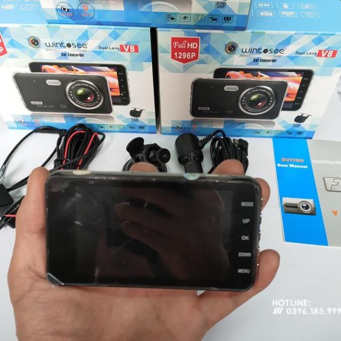 Camera hành trình ô tô Wintosee V8 gps màn hình 4 Inch 2K Siêu nét - Dual Camera | BigBuy360 - bigbuy360.vn