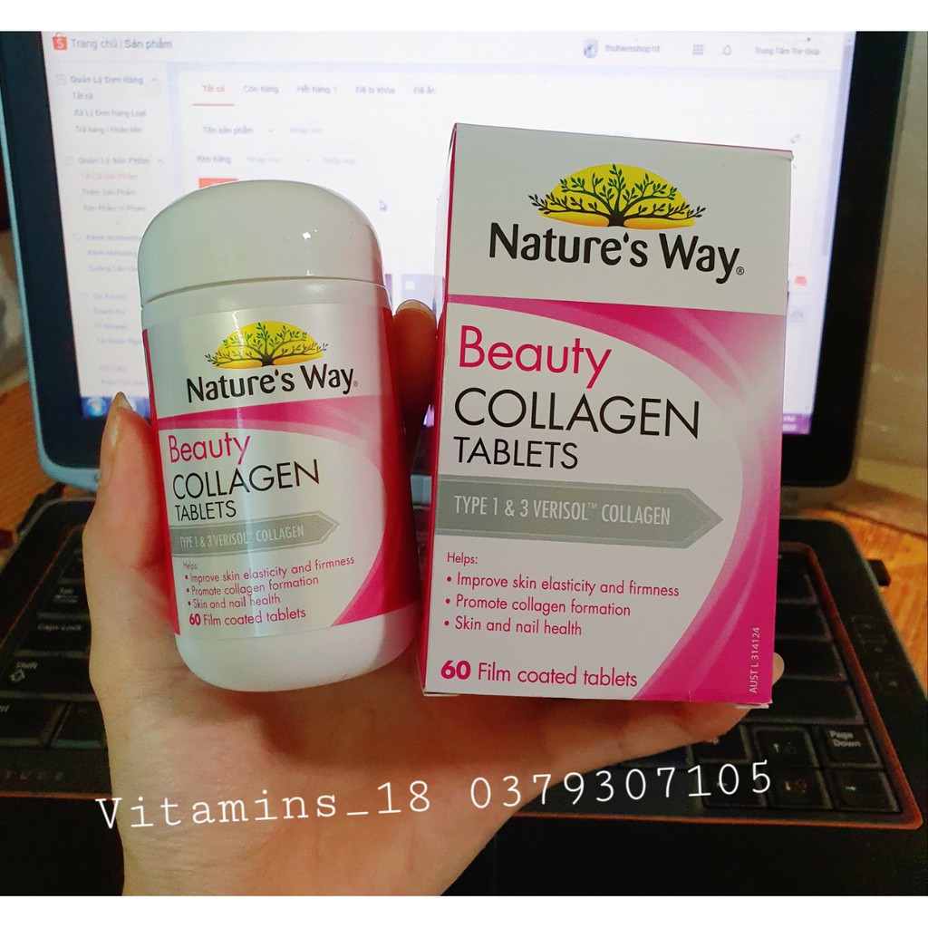 Viên uống đẹp da Nature's Way Beauty Collagen Booster 60 viên