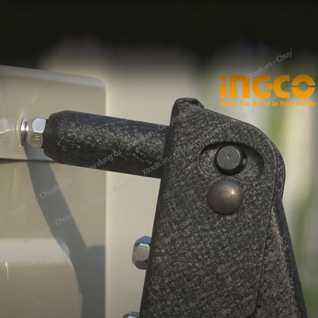 Kìm rút đinh tán chuyên dụng INGCO HR104 10&quot;, kềm rút rive trợ lực, tay cầm dài, cỡ đinh rút 2.4mm-4.8mm